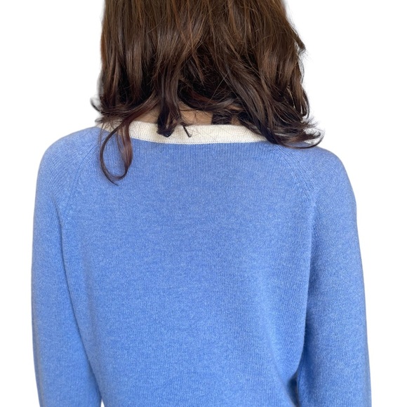 Claudia Michole Cashmere Classic V-Neck Pullover LG - Picture 6 of 12